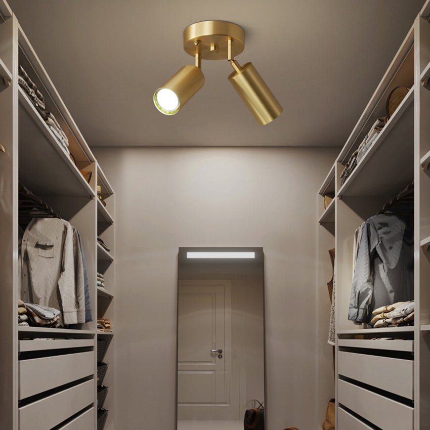 Modern ceiling light with multiple adjustable gold spots Finn