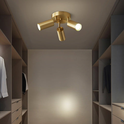 Modern ceiling light with multiple adjustable gold spots Finn - vue 7 sur 10
