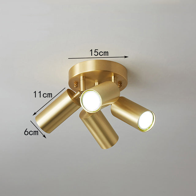 Modern ceiling light with multiple adjustable gold spots Finn - vue 10 sur 10