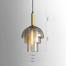 Modern pendant light with multiple Rowan glass domes