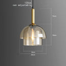 Modern pendant light with multiple Rowan glass domes