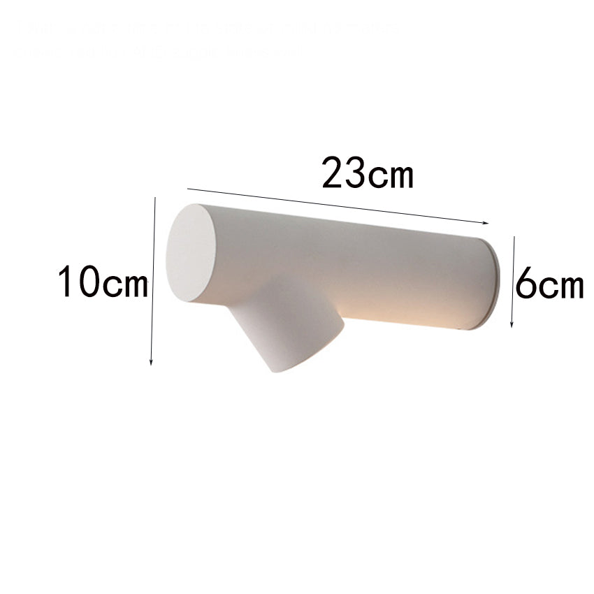 Zion cylindrical metal LED designer wall light - vue 8 sur 9