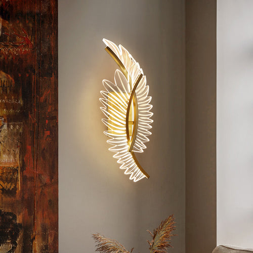 Modern wall light with two luminous wings Kylian - vue 6 sur 10