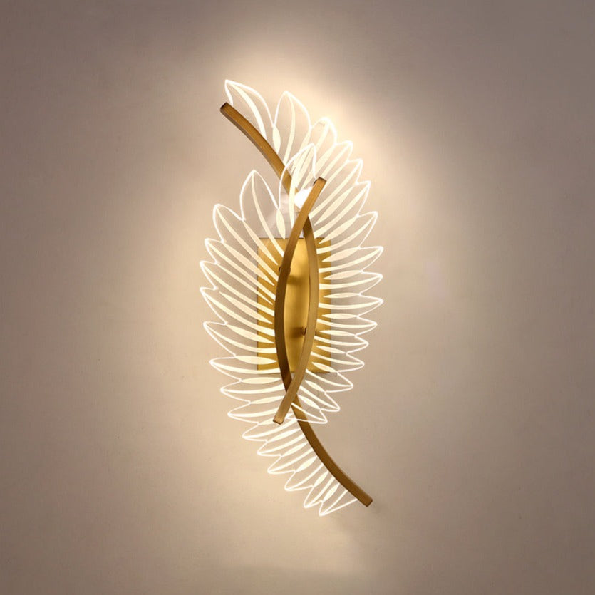 Modern wall light with two luminous wings Kylian - vue 6 sur 10