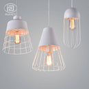 Colourful loft cage pendant light in multiple shapes