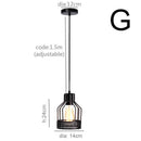 Industrial retro metal pendant light