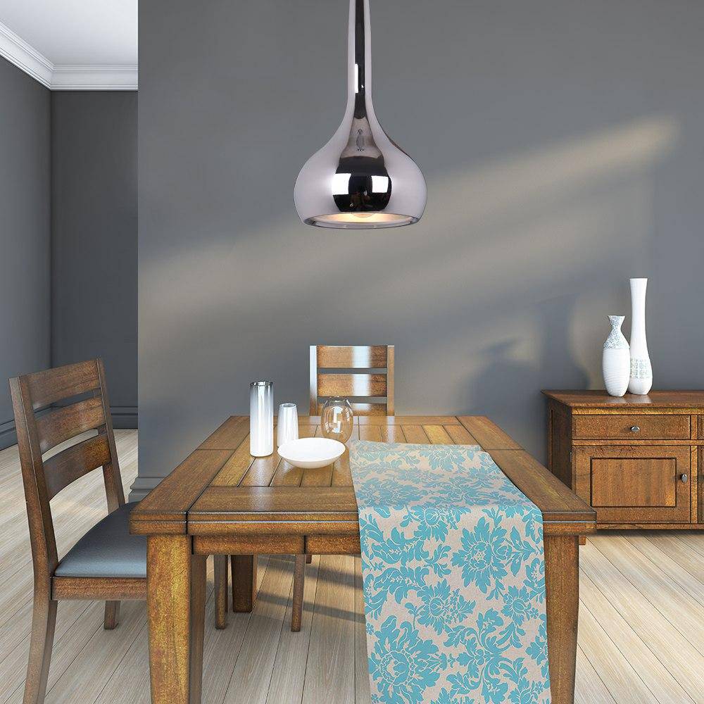 Chrome designer pendant light Holigoo - vue 3 sur 6