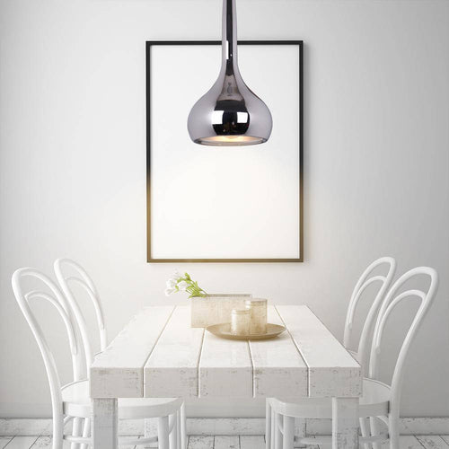 Chrome designer pendant light Holigoo - vue 3 sur 6