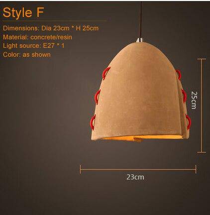 Terracotta ceramic pendant light concrete - vue 20 sur 27