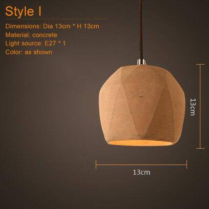 Terracotta ceramic pendant light concrete - vue 15 sur 27