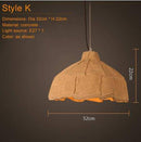 Terracotta ceramic pendant light concrete