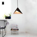 Geometric triangle pendant light