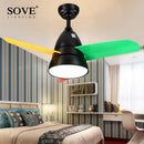 Children’s ceiling fan with colourful blades Sove