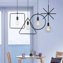 Geometric pendant light square, round, triangle, star