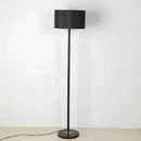 Black floor lamp with lampshade