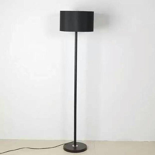 Black floor lamp with lampshade - vue 2 sur 2
