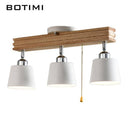 Adjustable LED ceiling light in wood and metal