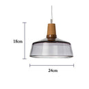 Glass LED pendant light in assorted shapes
