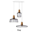 Glass LED pendant light in assorted shapes