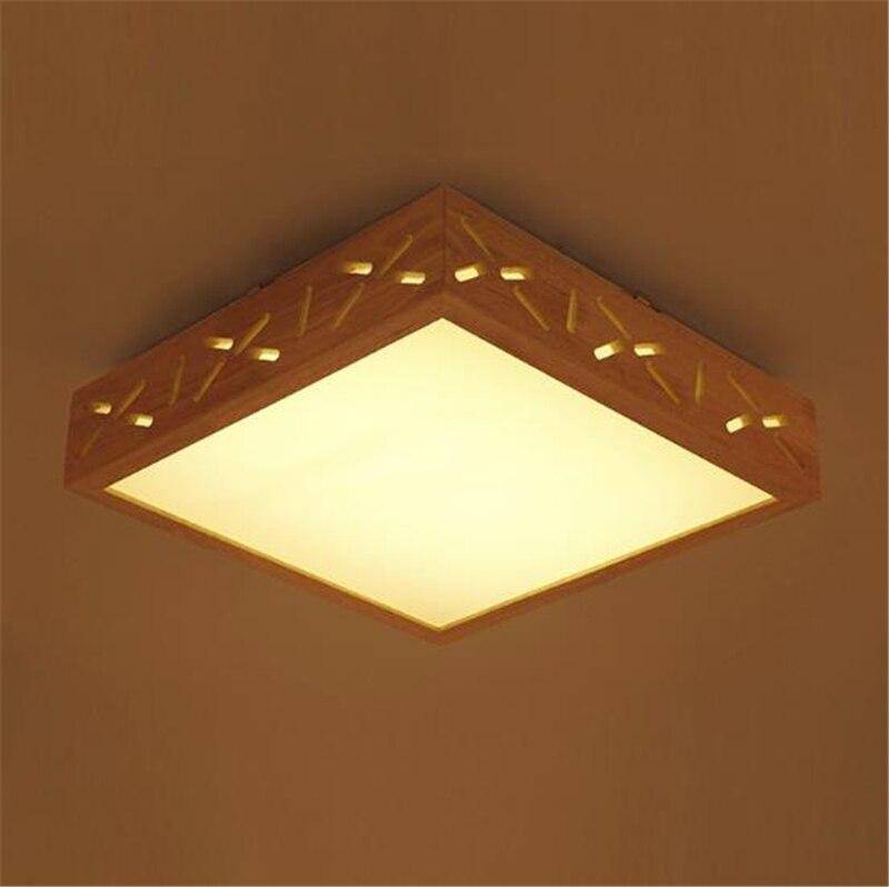 Japanese style square LED ceiling light - vue 5 sur 5
