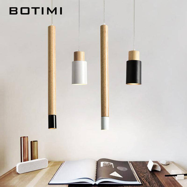 Botimi designer wooden tube pendant light