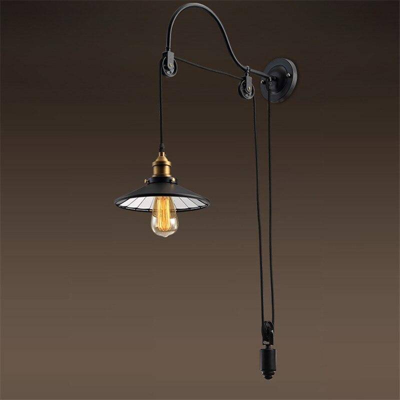 Rustic loft antique metal wall light - vue 6 sur 6