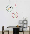 Geometric coloured LED pendant lights