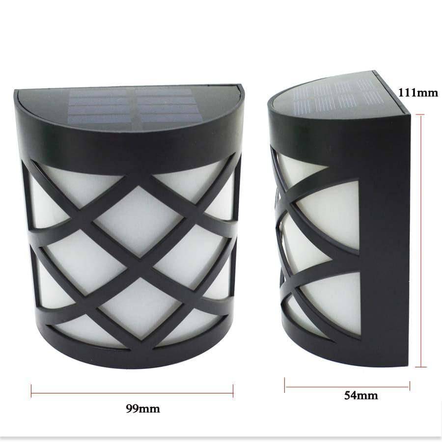 Rounded design outdoor LED wall light with sensor (single or set) - vue 3 sur 3
