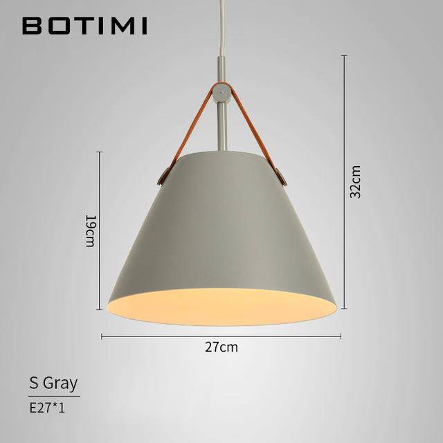 Botimi designer LED pendant light in metal and fabric - vue 8 sur 13