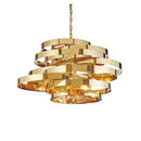 Gold ring design LED pendant light tornado