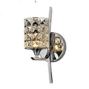 Chrome wall light with crystal lamp