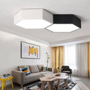 Honeycomb coloured hexagonal LED ceiling light