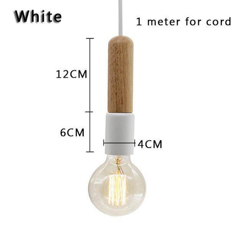 Simple wooden bar pendant light - vue 5 sur 4