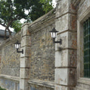Hexagonal outdoor LED lantern wall light
