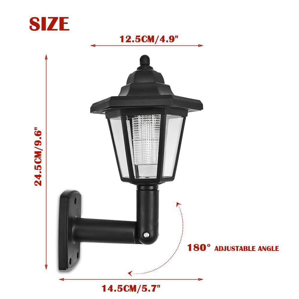 Hexagonal outdoor LED lantern wall light - vue 4 sur 8