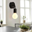 LED wall lamp with hanging bulb (black or white)