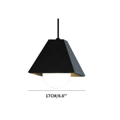 Triangular coloured LED pendant light