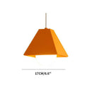 Triangular coloured LED pendant light