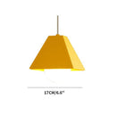 Triangular coloured LED pendant light
