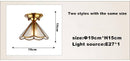 Geometric gold wall light for hallway
