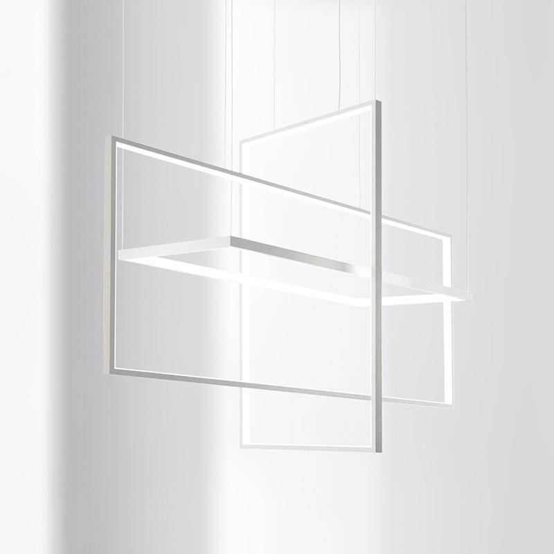Modern LED rectangle chandelier
