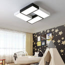 Rectangular colour LED ceiling light for dining room