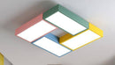 Rectangular colour LED ceiling light for dining room