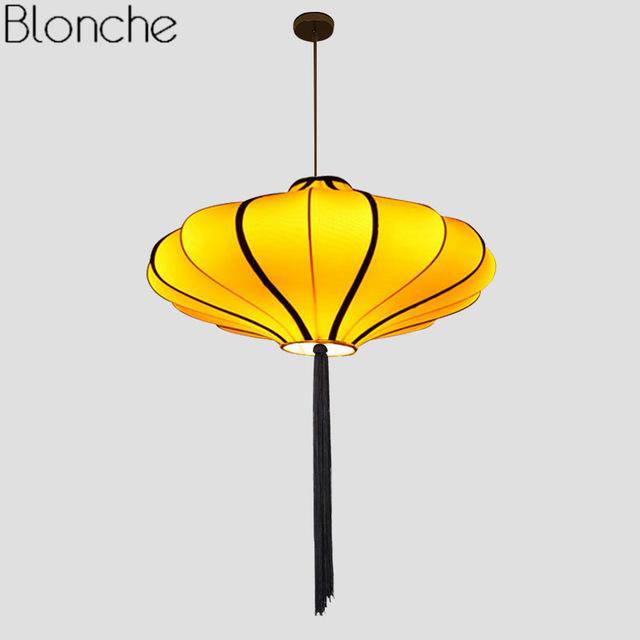 Chinese style LED pendant light - vue 5 sur 10