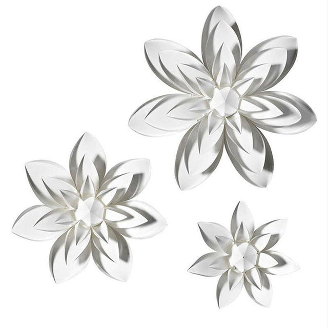 Modern white flower petal pendant light