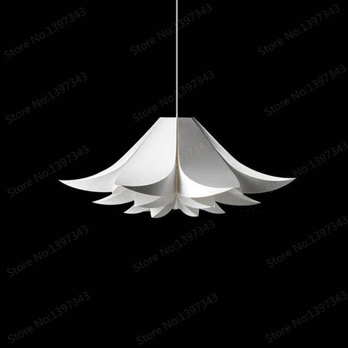 Modern white flower petal pendant light - vue 5 sur 6