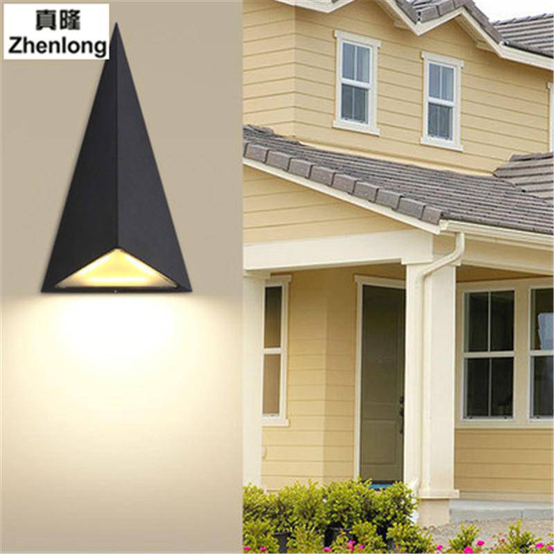 Triangular design waterproof LED wall light - vue 3 sur 4