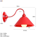 Red LED wall lamp