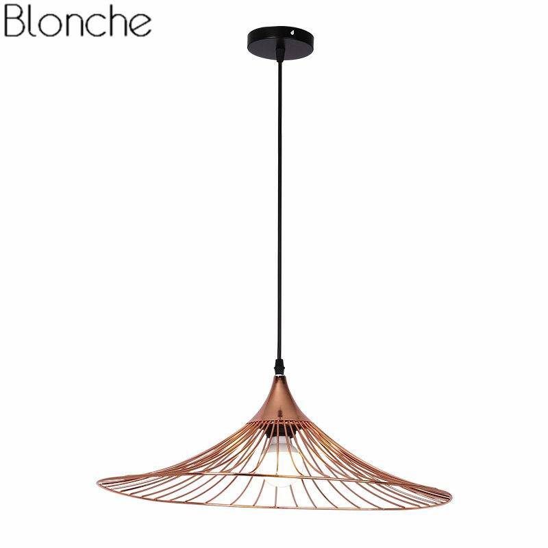 Colourful straw hat design LED pendant light - vue 4 sur 8