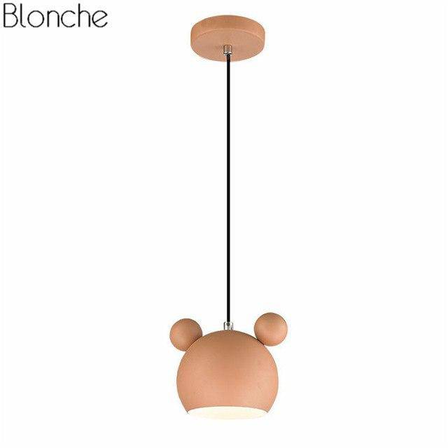Colourful Mickey Mouse shaped LED pendant light - vue 8 sur 11